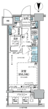 レジディア蒲田5 1103 間取り図
