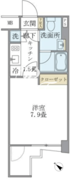 KDXレジデンス門前仲町 205 間取り図