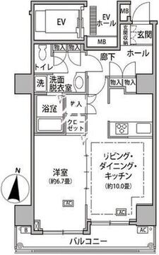 東雲キャナルコートCODAN 18-1124 間取り図