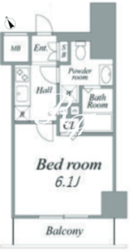 ログ品川サーフサイド 703 間取り図
