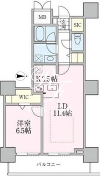 ロイヤルパークスタワー南千住 1014 間取り図