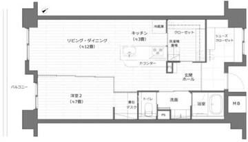 プライムアーバン目黒リバーフロント 702 間取り図