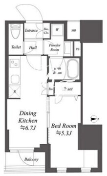 ドゥーエ亀戸2 306 間取り図