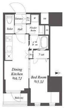 ドゥーエ亀戸2 606 間取り図