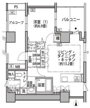 東雲キャナルコートCODAN 19-711 間取り図