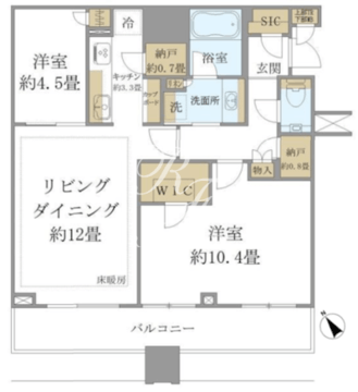 ブリリアタワーズ目黒 S-2106 間取り図