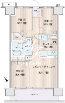 エスティメゾン豊洲レジデンス A-616 間取り図