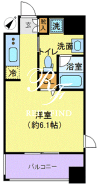 ベルファース水天宮前 601 間取り図