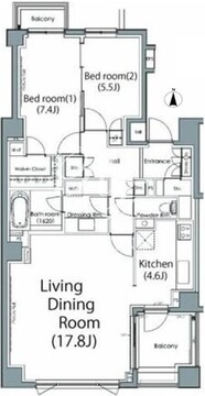グレンパーク原宿 301 間取り図