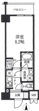 エスレジデンス押上パークサイド 804 間取り図