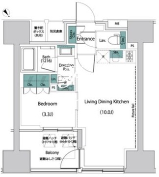 ザ・パークハビオ人形町レジデンス 804 間取り図