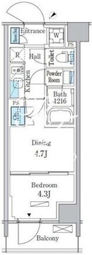 パークアクシス品川南大井パークフロント 219 間取り図
