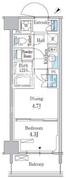パークアクシス品川南大井パークフロント 510 間取り図
