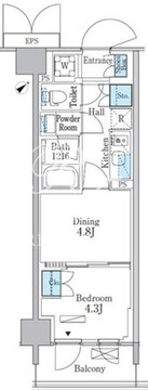 パークアクシス品川南大井パークフロント 444 間取り図