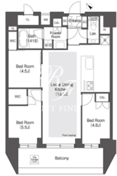 オアーゼ文京大塚 503 間取り図