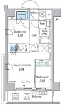 パークアクシス品川南大井パークフロント 525 間取り図