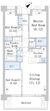 パークアクシス千川 203 間取り図