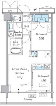 パークアクシス品川南大井パークフロント 708 間取り図