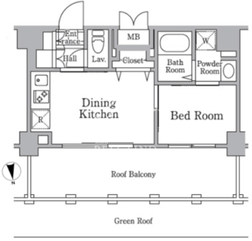レジディア西小山 403 間取り図