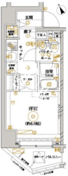 KDA品川大崎 601 間取り図