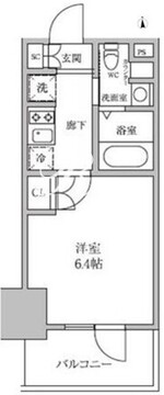 レジディア蒲田4 512 間取り図