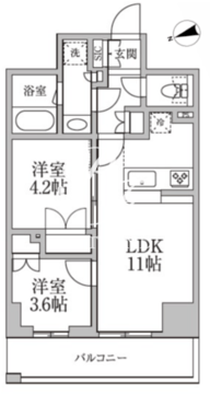 レジディア新御徒町2 614 間取り図