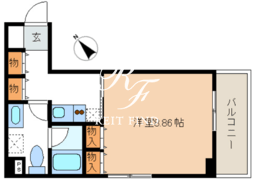 レジディア新川 412 間取り図