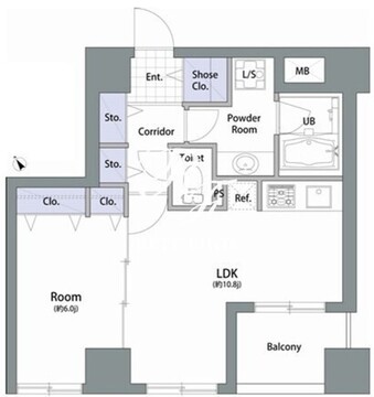 アムス八丁堀1 1201 間取り図