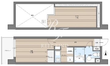 カバナ東駒形 502 間取り図