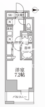 レジディア新御徒町2 501 間取り図