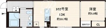 フレア白金台 102 間取り図