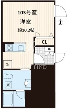 フレア白金台 103 間取り図