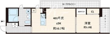 フレア白金台 401 間取り図