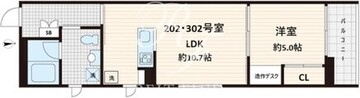 フレア白金台 202 間取り図