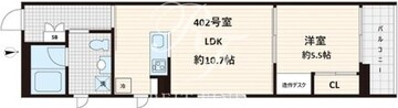 フレア白金台 402 間取り図