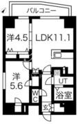 プレール・ドゥーク文京本郷 1201 間取り図