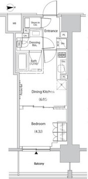 ザ・パークハビオ目白タワー 307 間取り図