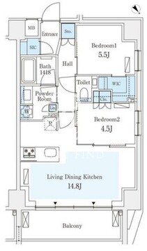 グランパセオ西麻布2 1002 間取り図