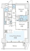 グランパセオ西麻布2 502 間取り図