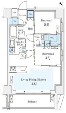 グランパセオ西麻布2 602 間取り図