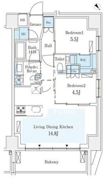 グランパセオ西麻布2 702 間取り図