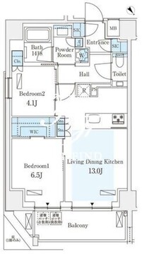 グランパセオ西麻布2 601 間取り図