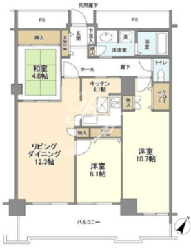トルナーレ日本橋浜町 706 間取り図