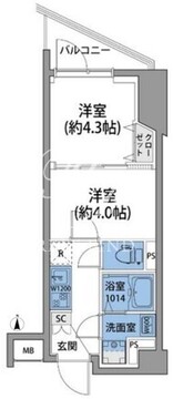 ルネサンスコート田端 203 間取り図