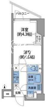 ルネサンスコート田端 403 間取り図