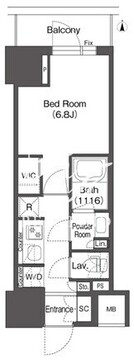 コンフォリア東上野 504 間取り図