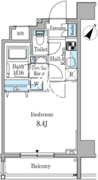 リオプラド赤坂 303 間取り図