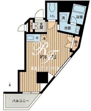神楽坂フラッツ 803 間取り図