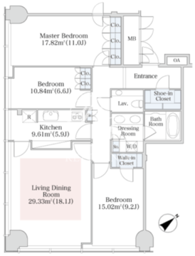 プラティーヌ西新宿 1204 間取り図