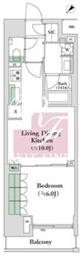 オープンレジデンシア日本橋横山町 10階41.46㎡ 間取り図
